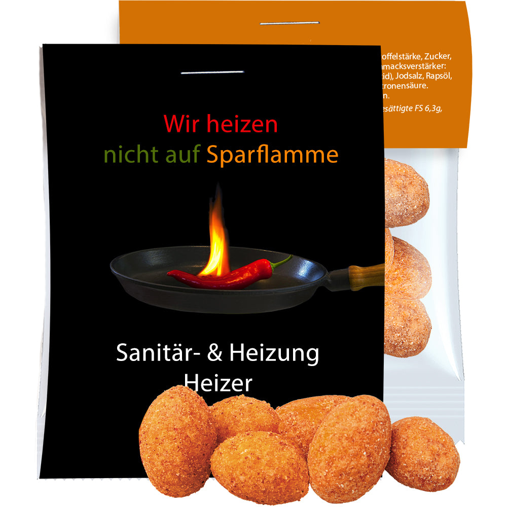 Bonbon und Nuss Mix in der Midi Tüte mit Werbereiter – Erdnüsse Chili, ca. 10 g