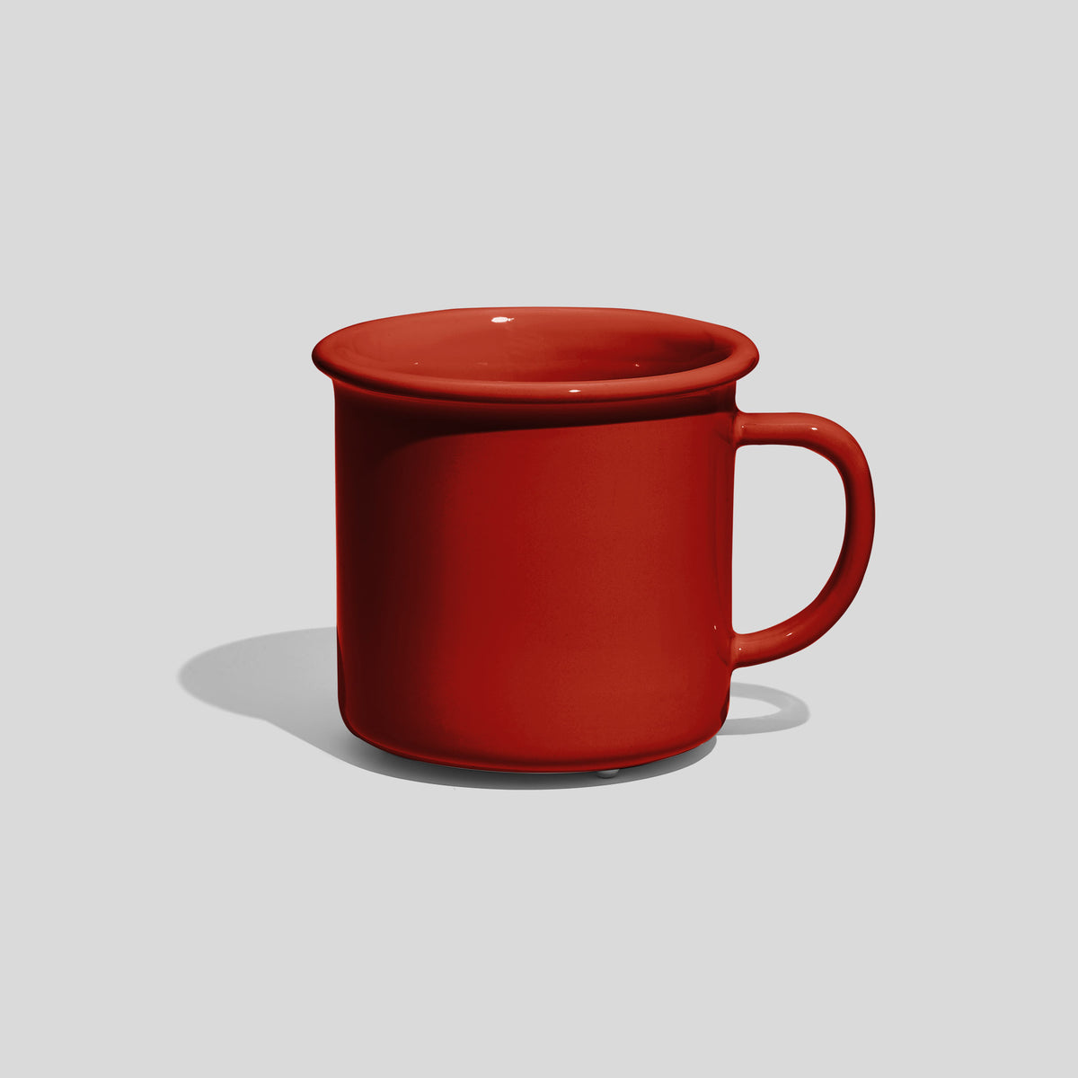 Breite Keramiktasse 320 ml mit Wulstrand