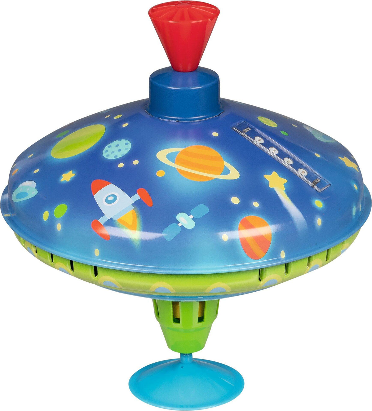 Brummkreisel LED Weltall mit Rakete und Sternen – Ansicht