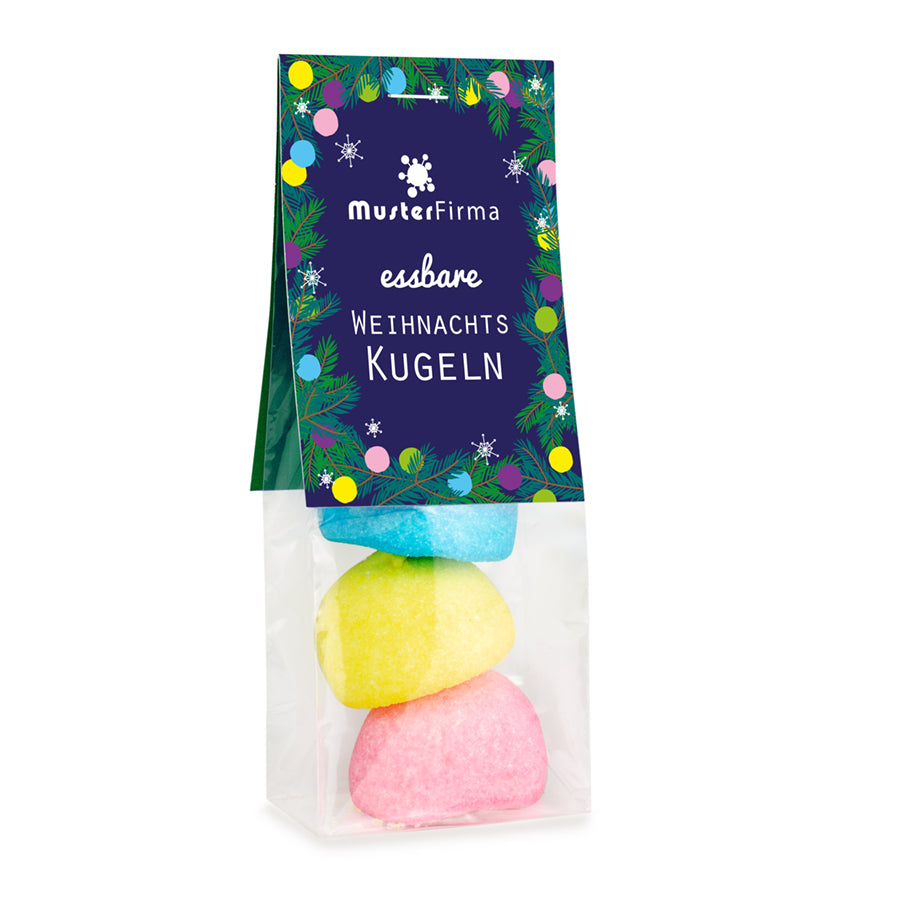 Bunte Schaumzuckerkugeln zu Weihnachten im Beutel 27 g – Beispielmotiv
