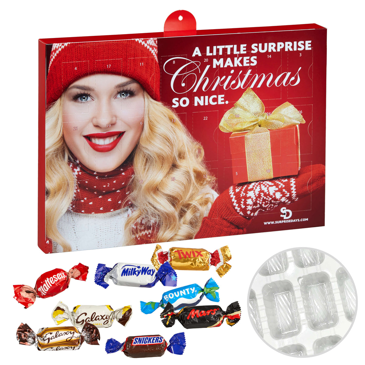 Celebrations Adventskalender mit Tiefziehteil aus Folie