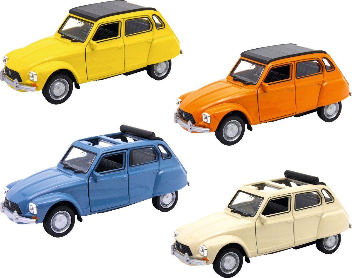 Citroen Dyane Modellauto mit Rückzugmotor, 12 cm lang