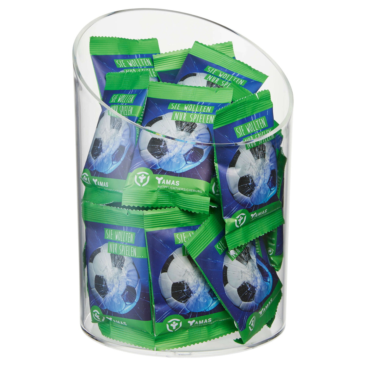 Designer Schütte aus Acryl, transparent, ohne Inhalt