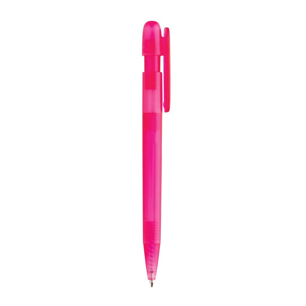 Devin transparenter Stift aus GRS zertifiziertem rABS – rosa
