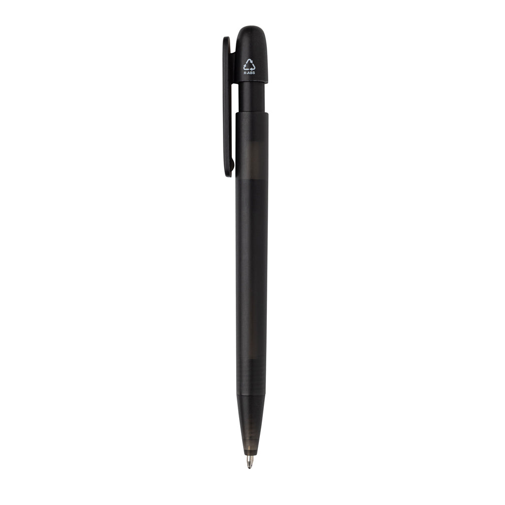 Devin transparenter Stift aus GRS zertifiziertem rABS – schwarz