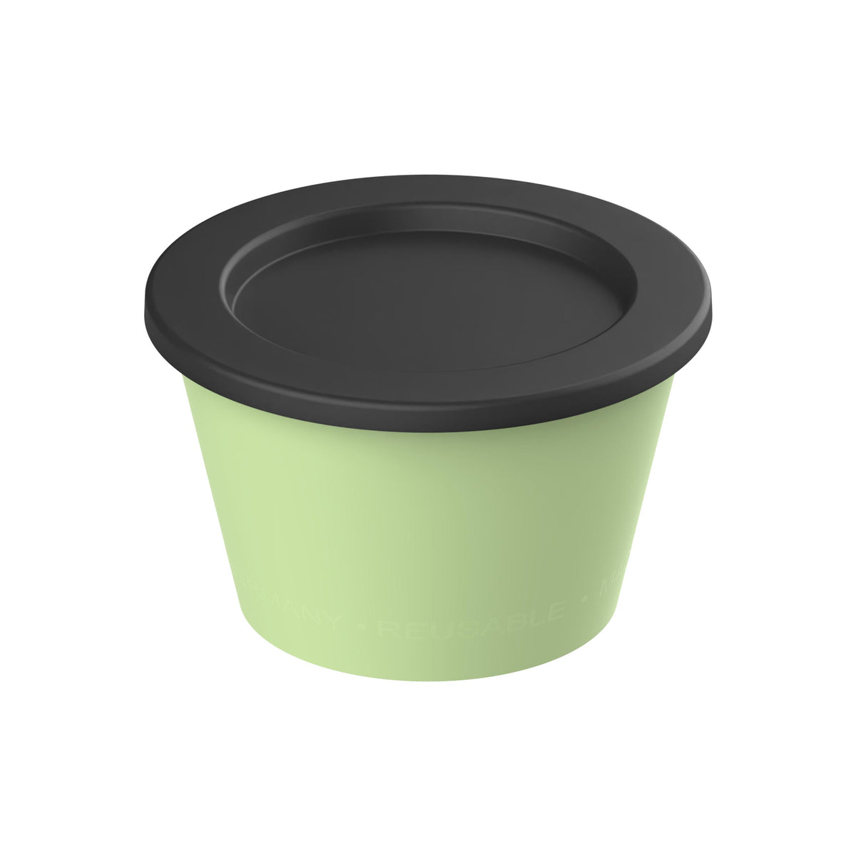Dipbecher „ToGoPlus“, 100 ml – Geselliges grün / Schwarz