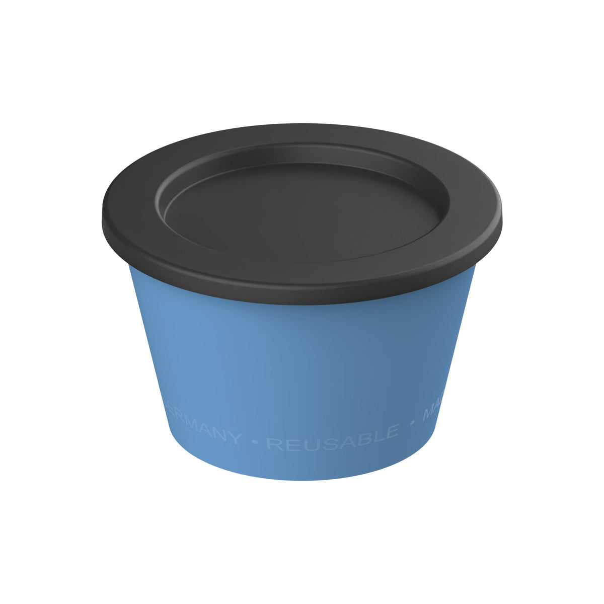 Dipbecher „ToGoPlus“, 100 ml – Behagliches blau / Schwarz