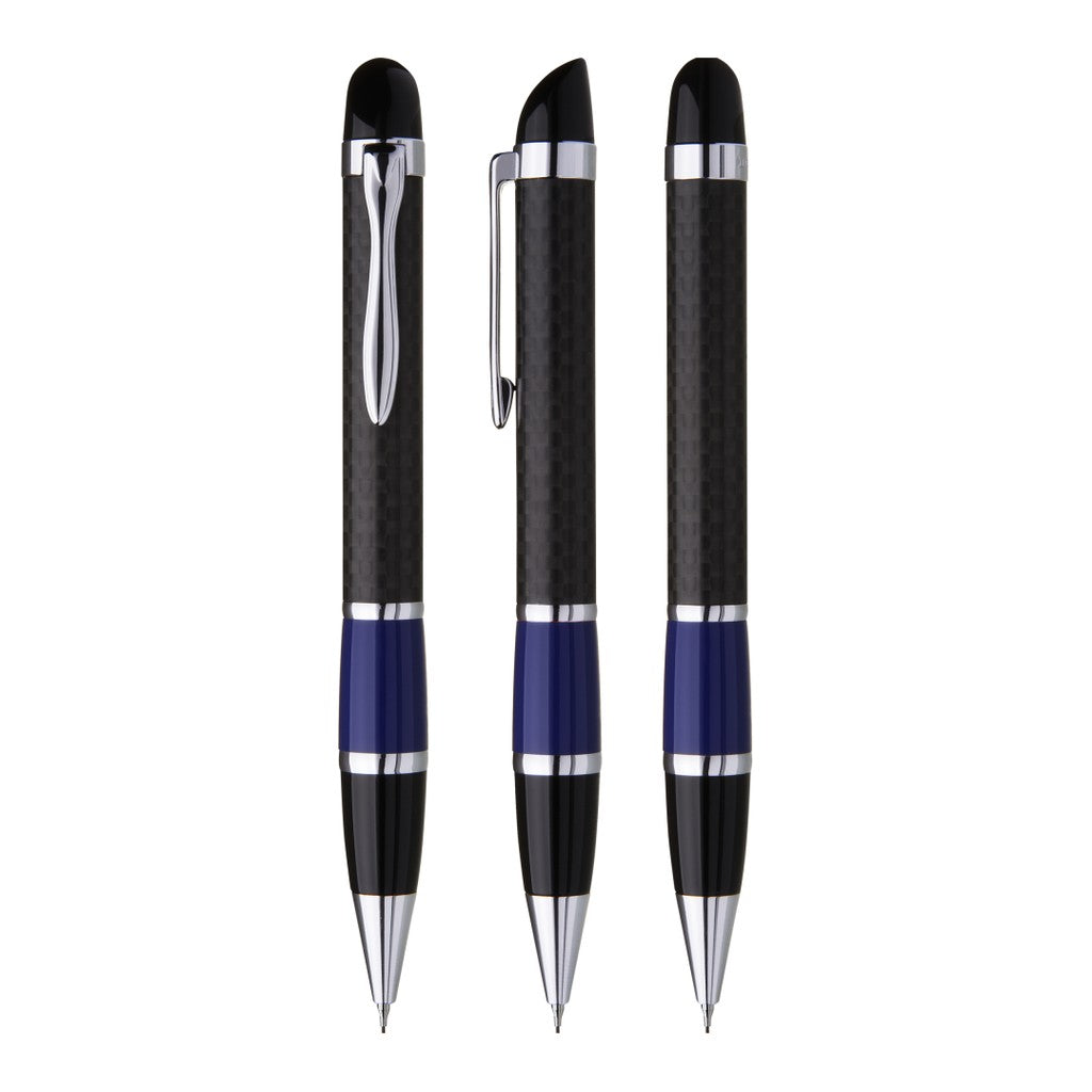Drehbleistift mit Carbonoptik und Metallclip