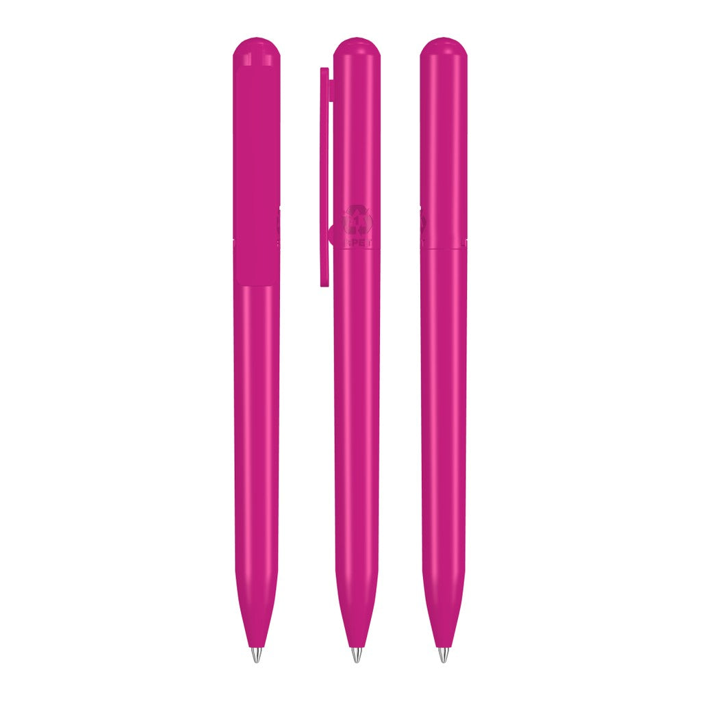 Drehkugelschreiber gedeckt mit Kugelschreibermine – Magenta