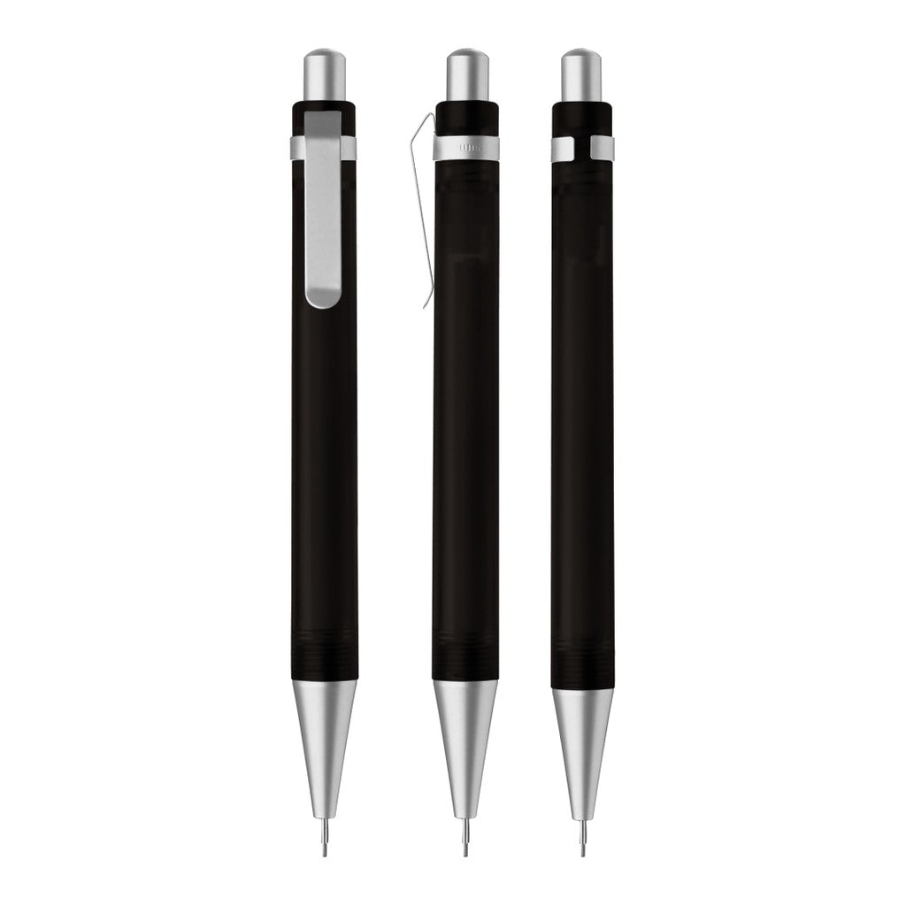 Druckbleistift transparent frozen mit Metallspitze – Schwarz