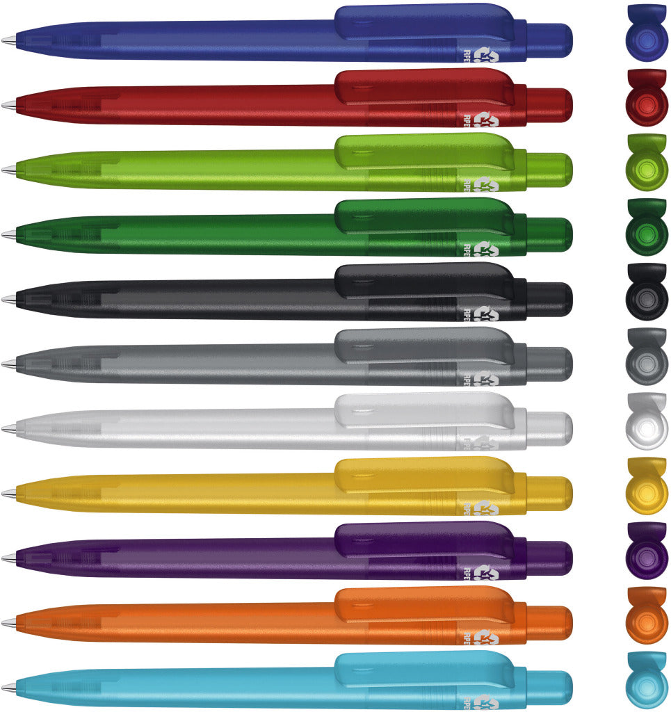 Druckkugelschreiber gedeckt in 11 Farben – alle Farben