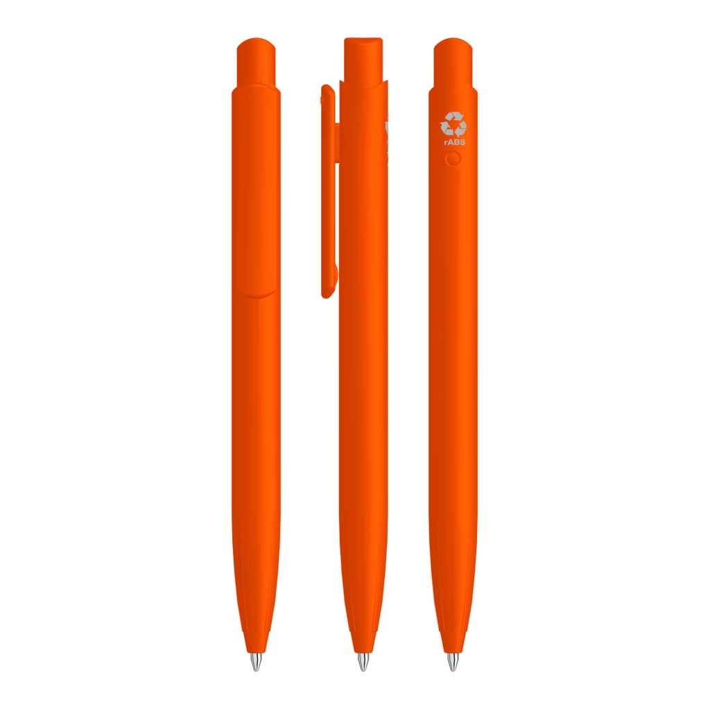 Druckkugelschreiber mit eingelassener Griffzone – Orange