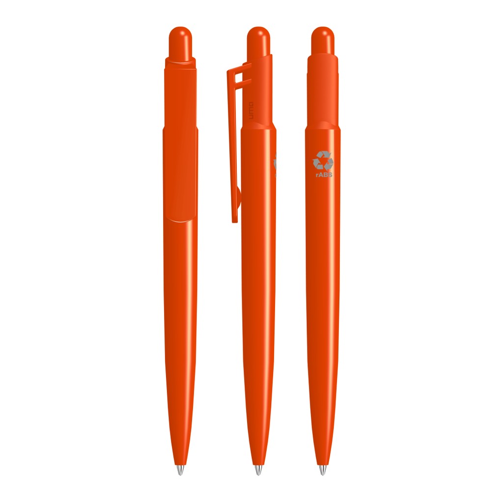 Druckkugelschreiber mit großem Ausschnittclip – Orange