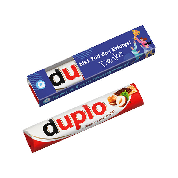 duplo Einzelriegel im Werbeschuber mit Sichtfenster, 18,2 g