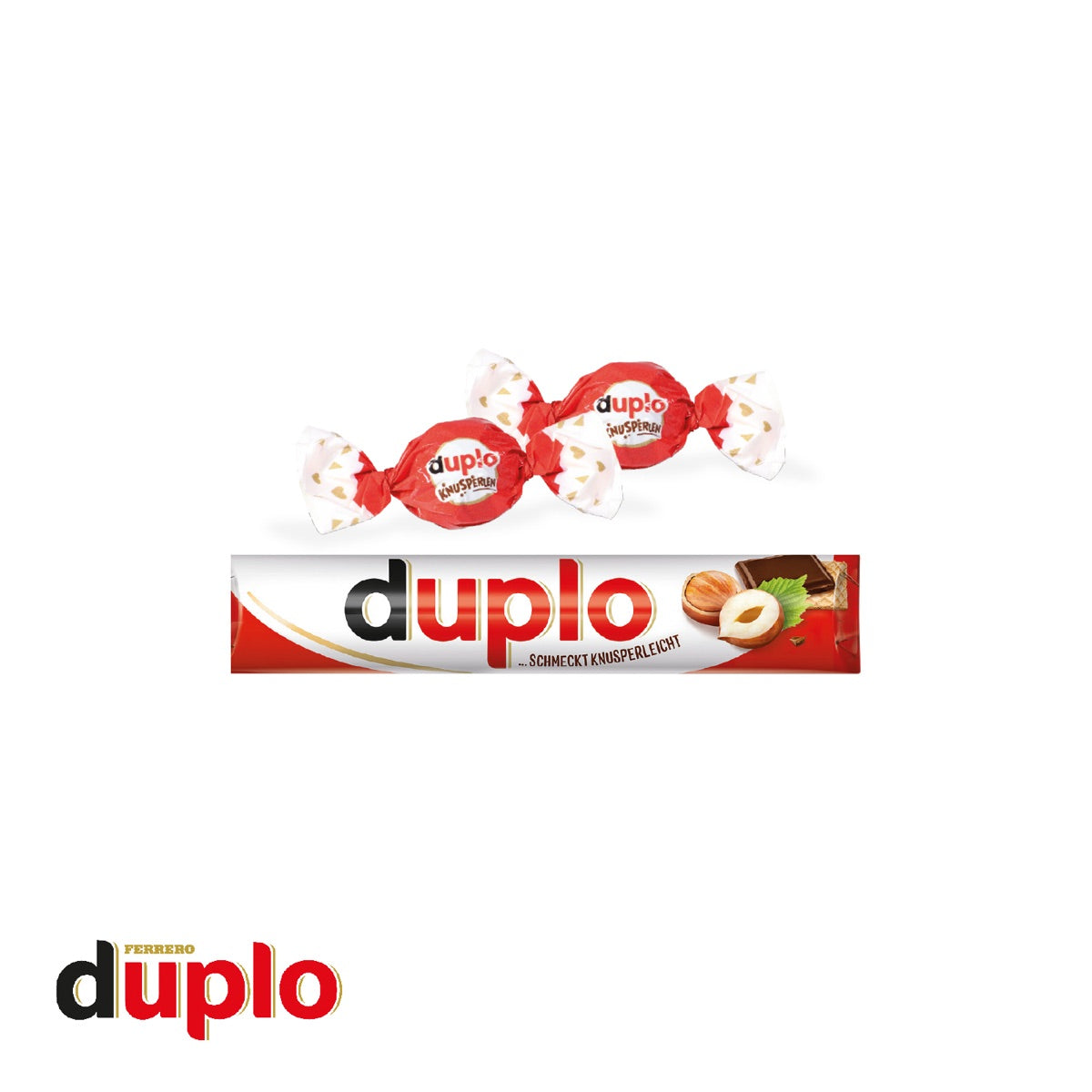 Osternest mit duplo Riegel und zwei duplo Knusperlen als Füllung