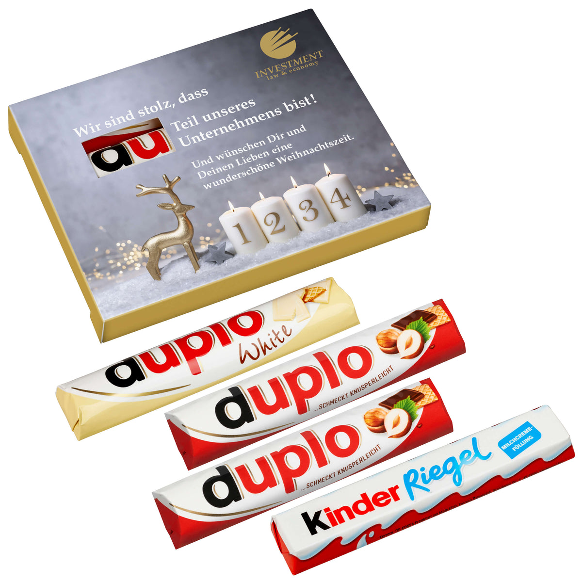 duplo Vierer Pack im Advent, 75 g, Werbehülle mit Sichtfenster
