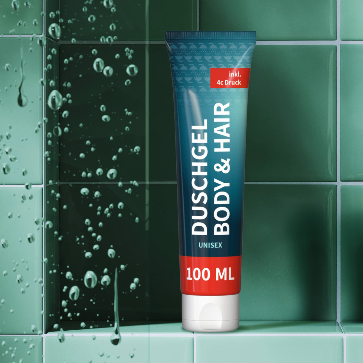 Duschgel Rosmarin Ingwer 100 ml Tube vollflächig bedruckt