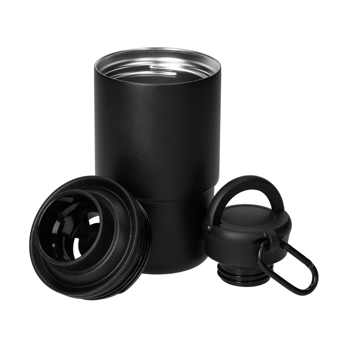 Edelstahlbecher mit Karabiner „Trail“