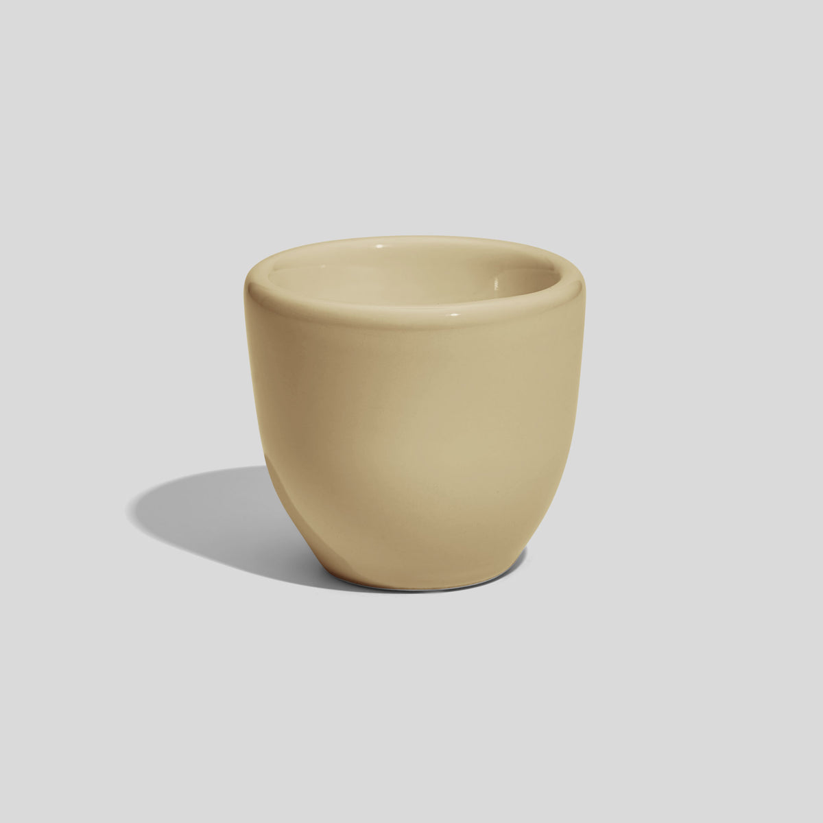 Eierbecher aus Keramik mit Wulstrand, 6 cm hoch – Beige