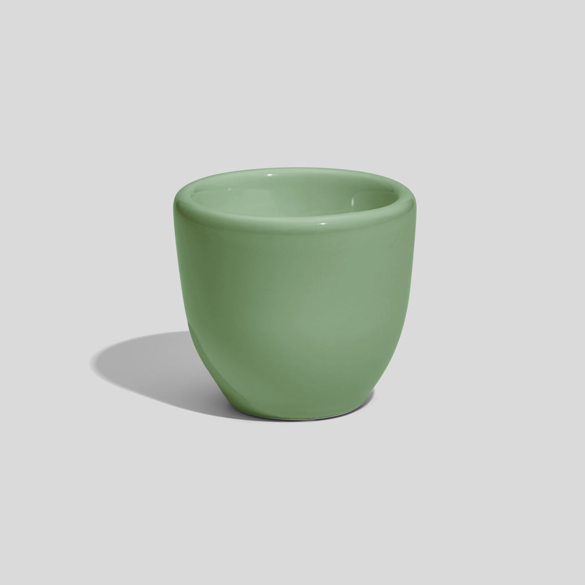 Eierbecher aus Keramik mit Wulstrand, 6 cm hoch – Mintgrün