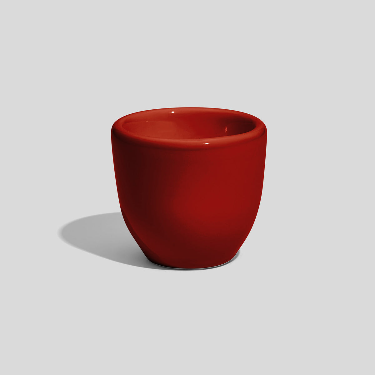 Eierbecher aus Keramik mit Wulstrand, 6 cm hoch – Rot