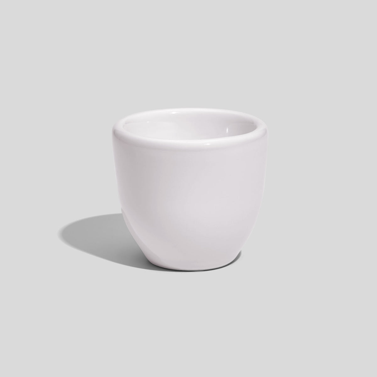 Eierbecher aus Keramik mit Wulstrand, 6 cm hoch – Weiß