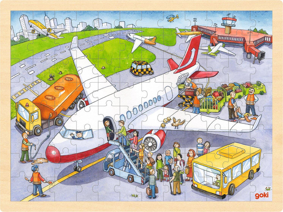 Einlegepuzzle Auf dem Flughafen von goki