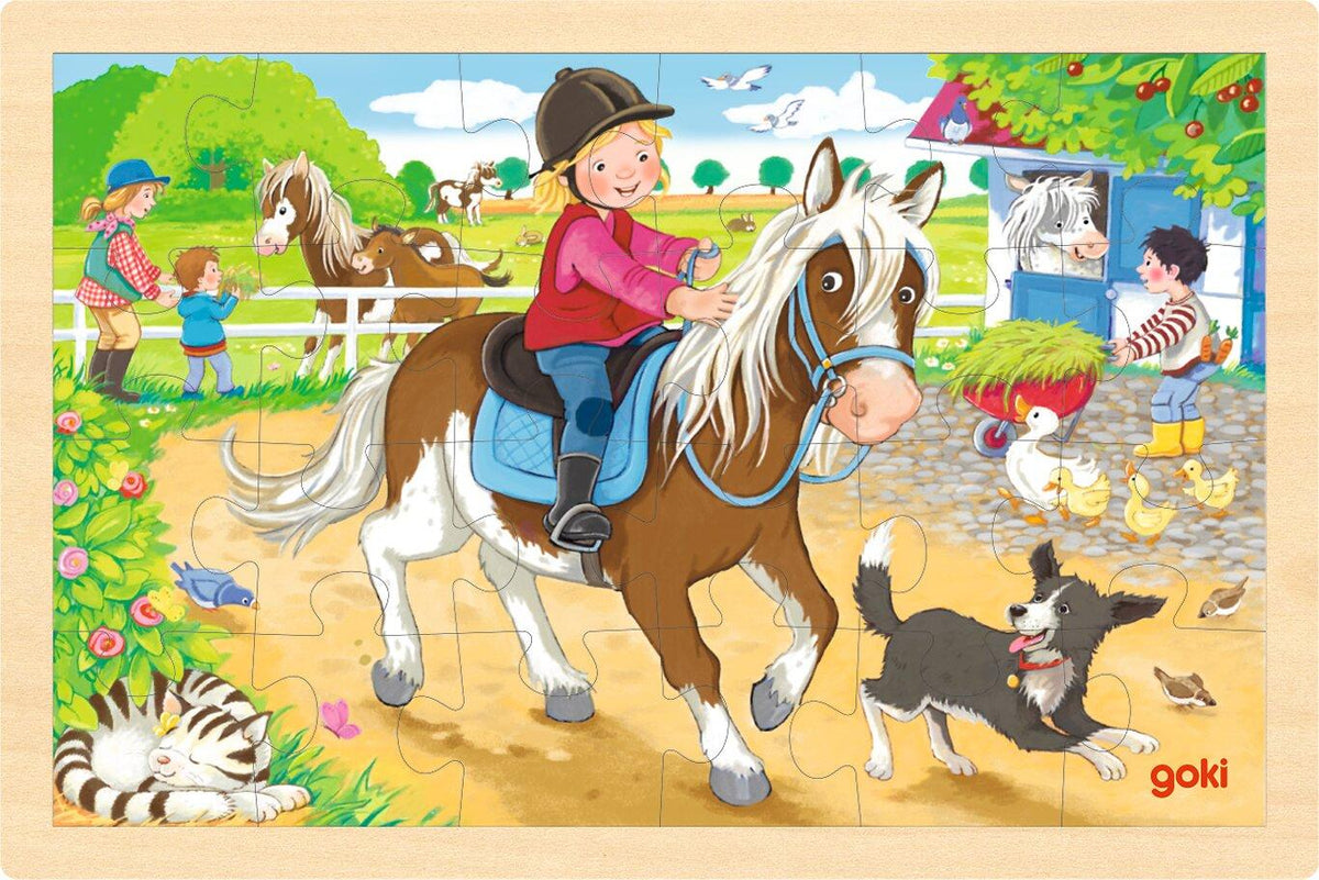 Einlegepuzzle Ponyhof von goki