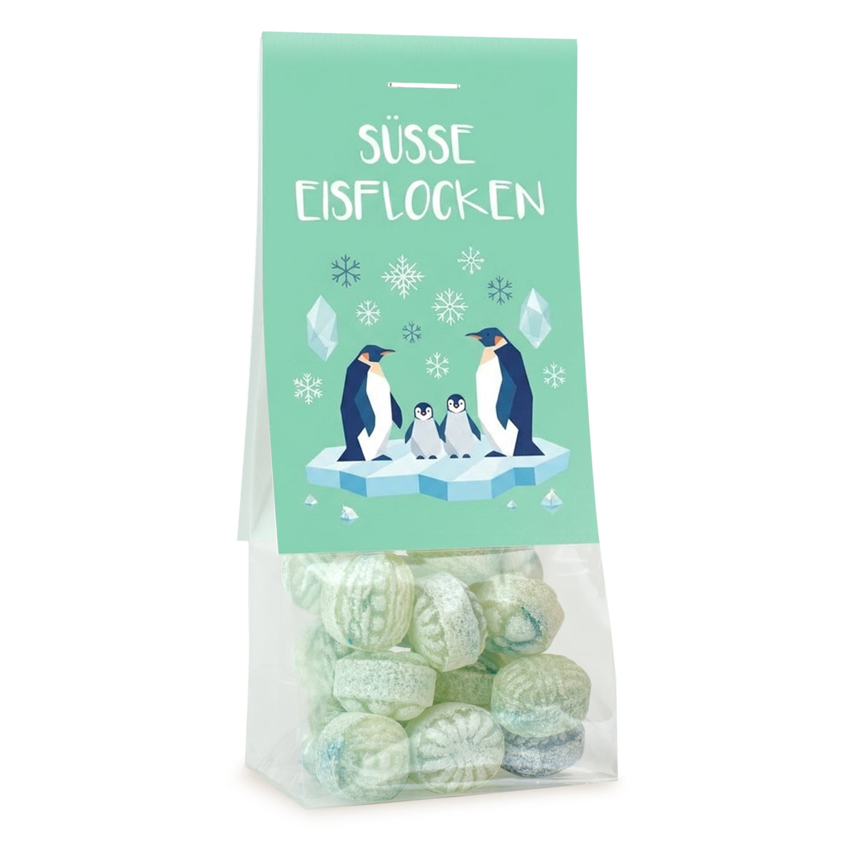 Eisbonbons im Beutel 40 g mit Logo – Beispielmotiv