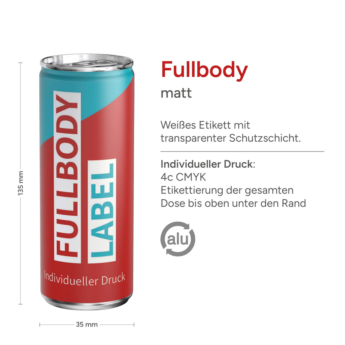Energy Drink Classic 250 ml Dose mit Fullbody Etikett