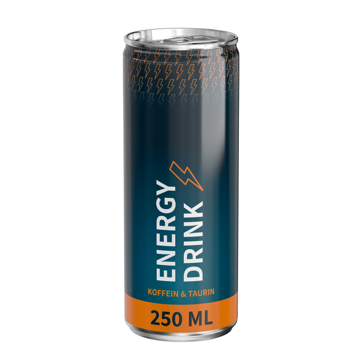 Energy Drink Classic 250 ml Dose mit Fullbody Etikett – weiß glänzend