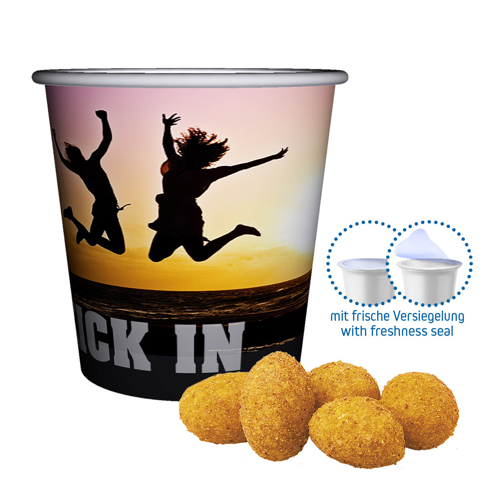 Erdnussmischungen im Snackbecher Mini – Erdnüsse Paprika, ca. 30 g