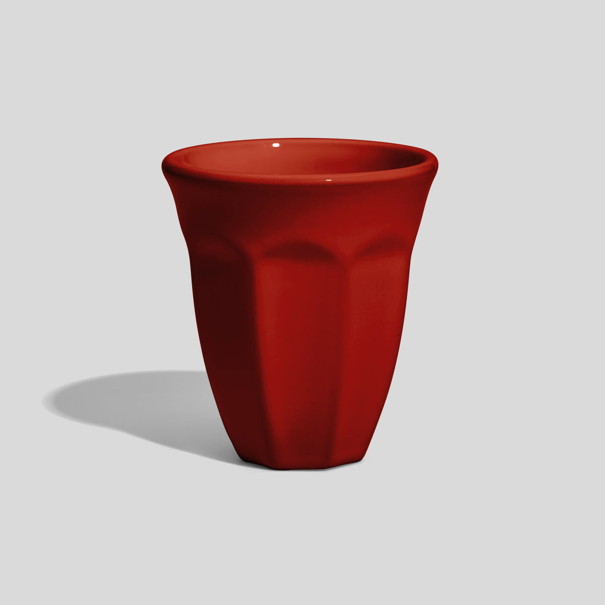 Facettierter Espressobecher 100 ml ohne Henkel – Rot