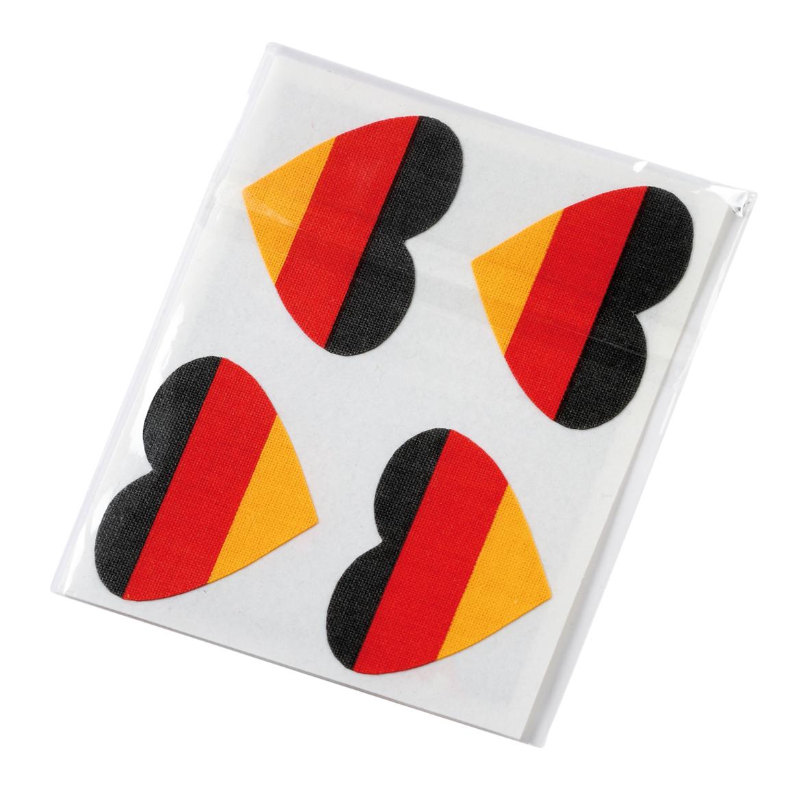Fantape „Herz“, 4er-Set – Deutschland Farben
