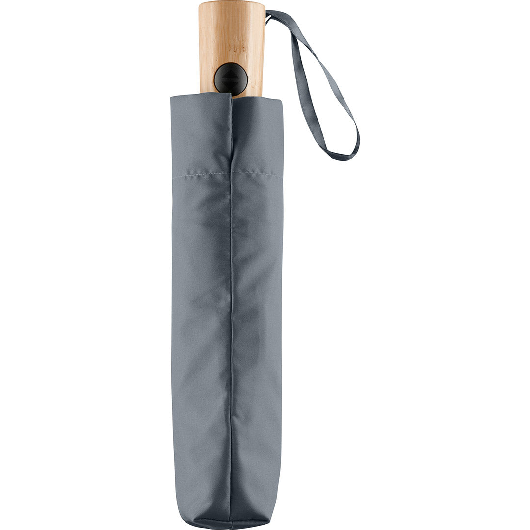 FARE AOC Taschenschirm mit Bambusgriff – Grau wS