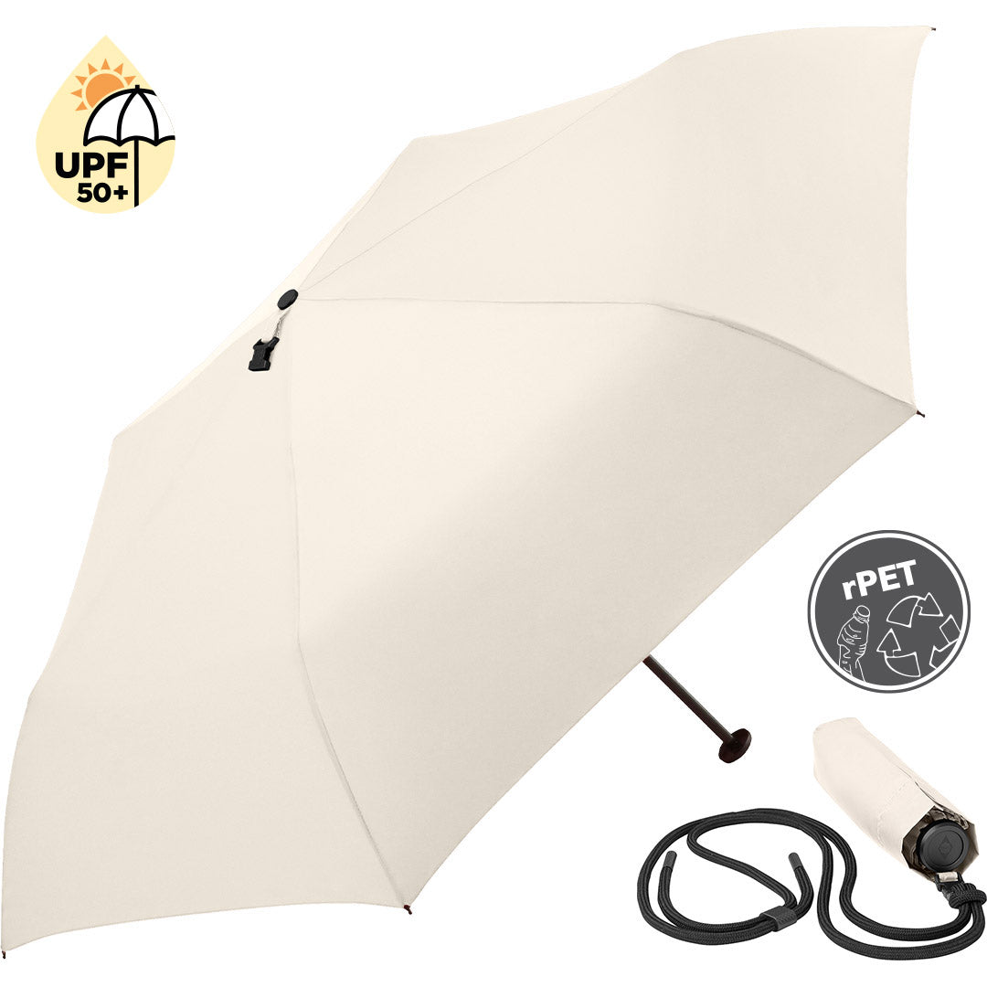 FARE FiligRain ToGo Mini Taschenschirm mit Umhängeband – Creme