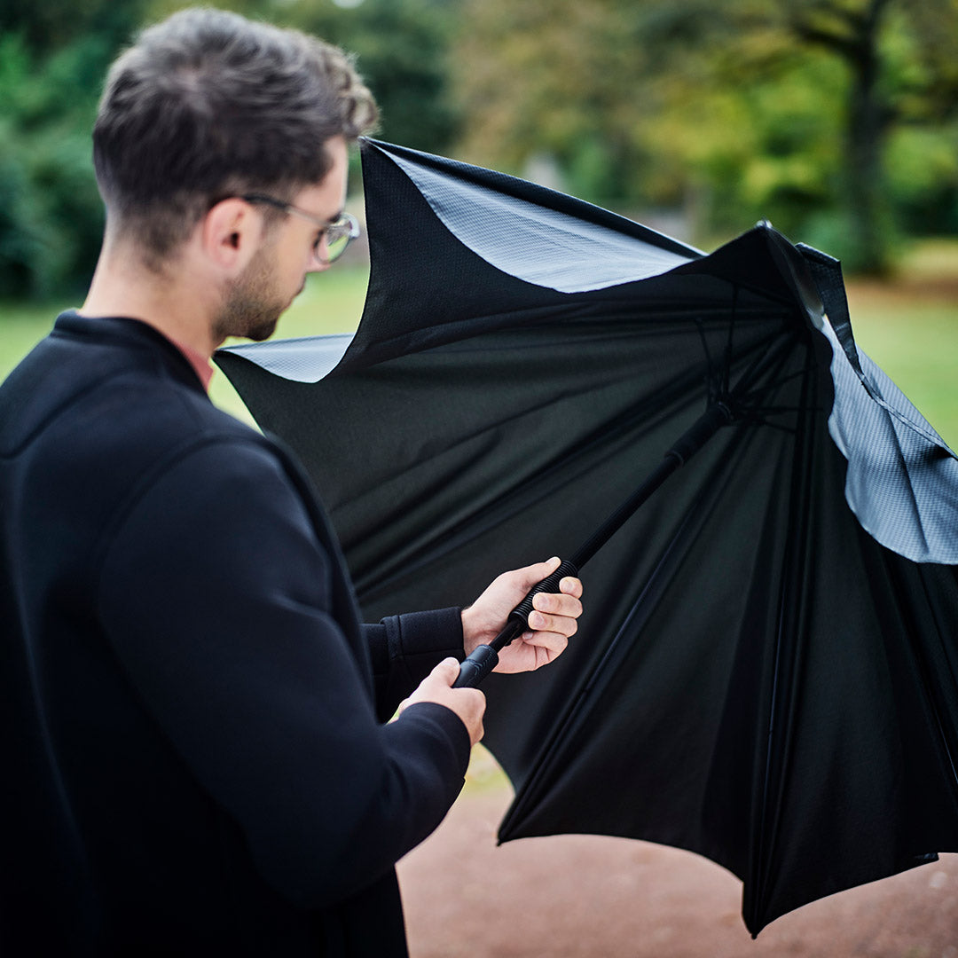 FARE Gästeschirm Carbon Style mit Automatik – Schwarz wS