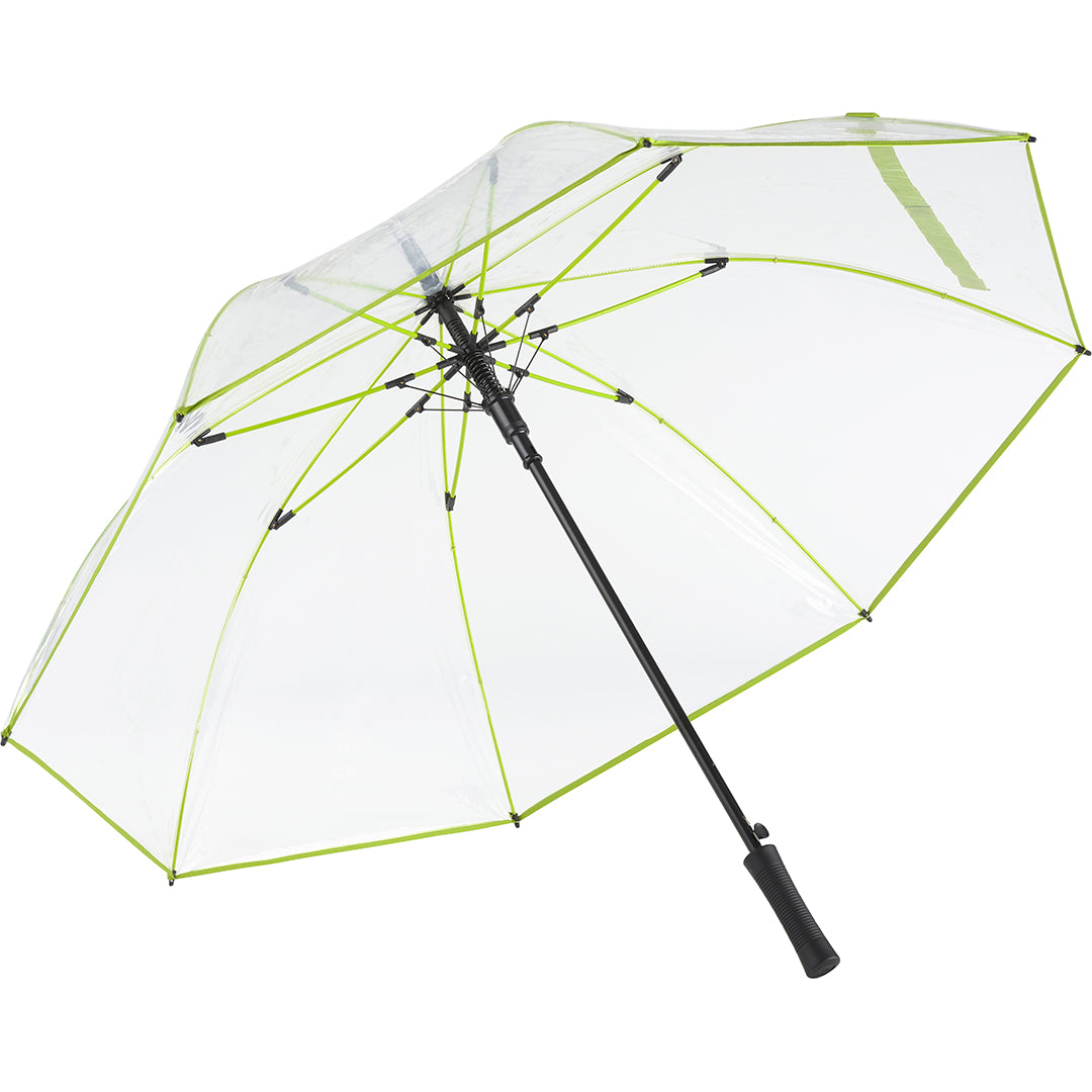 FARE Gästeschirm Pure transparent mit Automatik – Transparent / Limette
