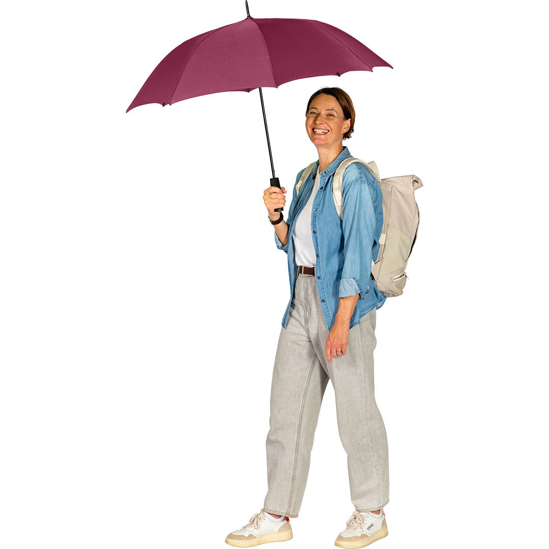 FARE Leichter Automatik Stockschirm mit Softgriff – Bordeaux