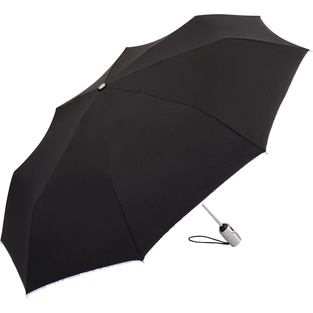 FARE Oversize Taschenschirm AOC mit Reflexpaspel – Schwarz