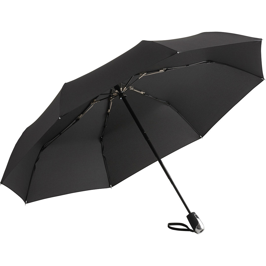 FARE Oversize Taschenschirm Steel mit Metalldetails – Schwarz