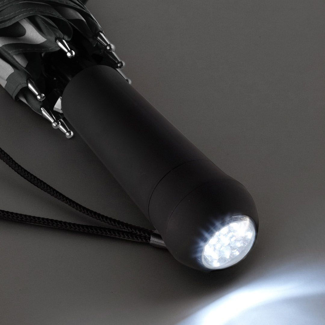FARE Safebrella LED Stockschirm mit Automatik – Schwarz