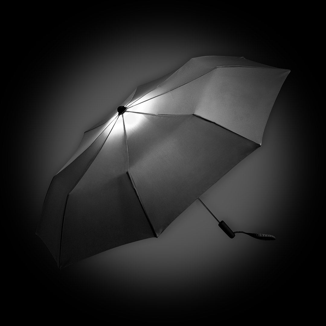 FARE Skylight Oversize Taschenschirm mit LED Licht – Schwarz