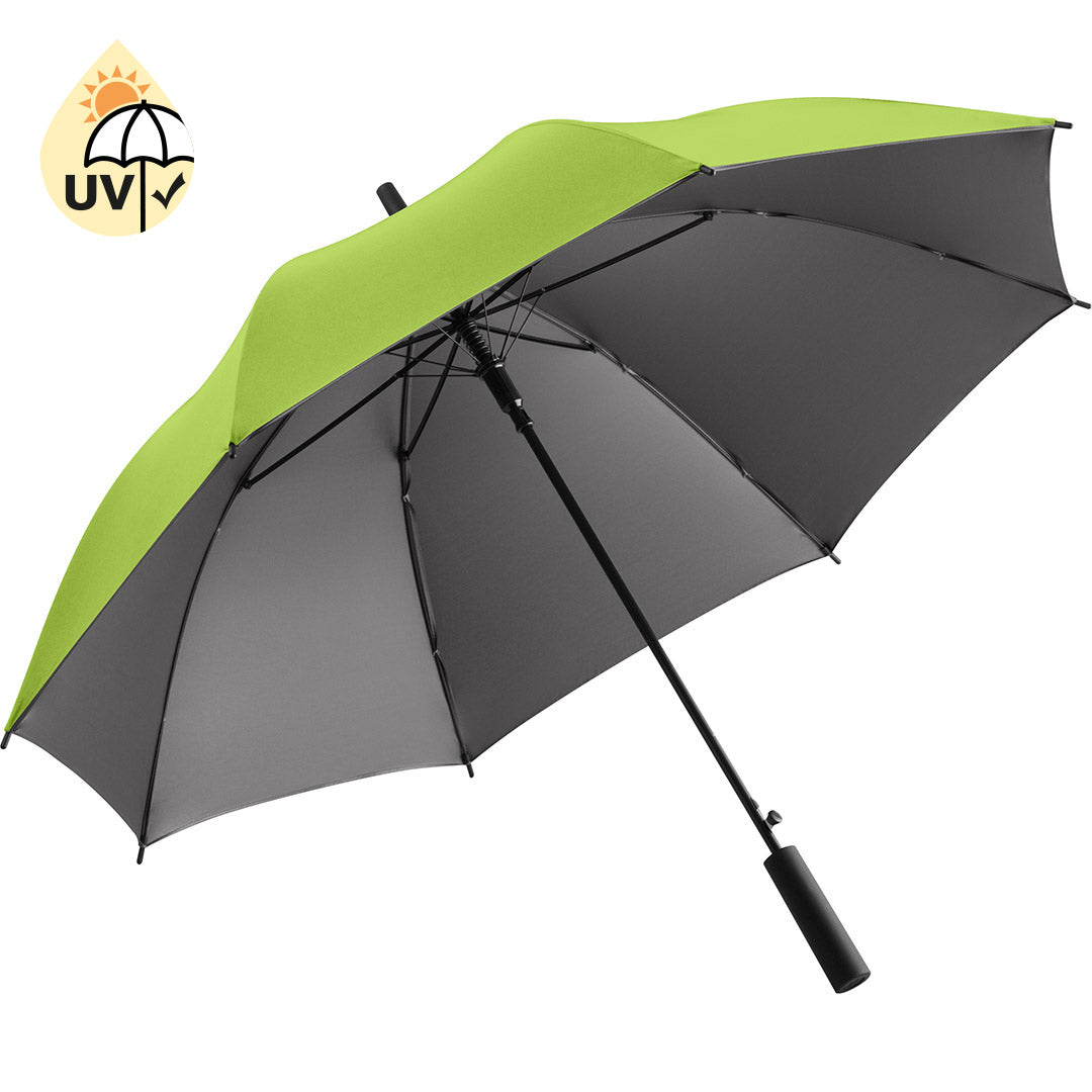 FARE Stockschirm Doubleface mit Automatik – Limette/grau