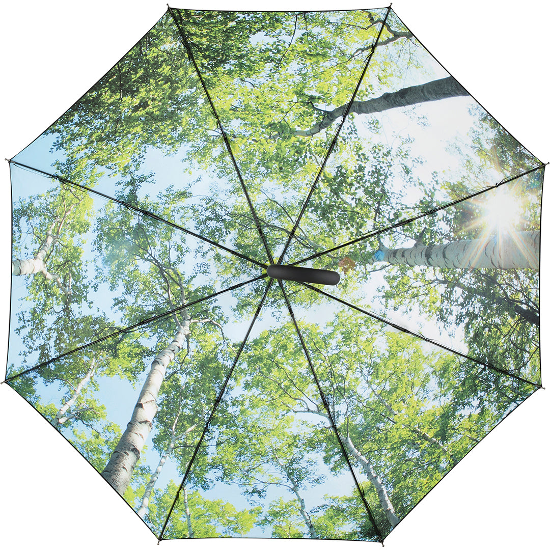 FARE Stockschirm Impressions mit Motiv innen – Schwarz/wald / Design