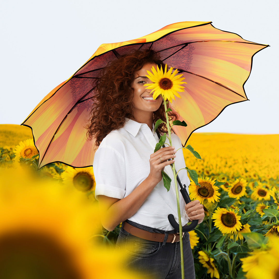 FARE Stockschirm Motiv mit Sonnenblume oder Blättern – Sonnenblumen / Design