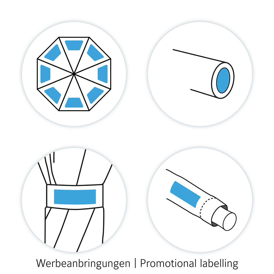 FARE Taschenschirm mit Echtholzgriff
