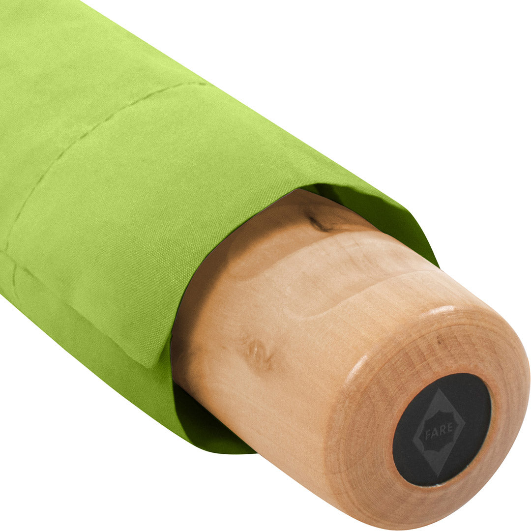 FARE Taschenschirm mit Echtholzgriff – Limette wS