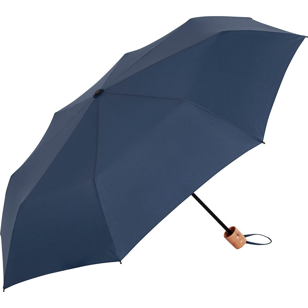 FARE Taschenschirm mit Echtholzgriff – Marine wS