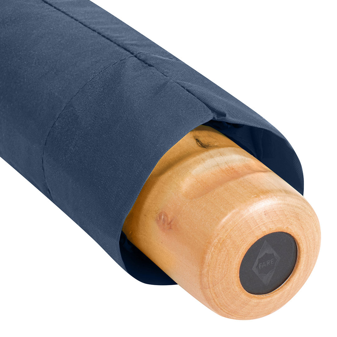 FARE Taschenschirm mit Echtholzgriff – Marine wS